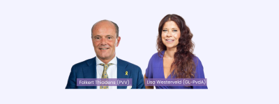 Beeld Folkert Thiadens PVV en Lisa Westerveld GL Pvd A 1