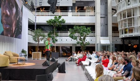 Teun Toebes zijn inspirerende lezing tijdens kenniscongres