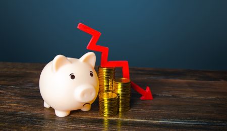 Sparen, geld, daling, aandelen