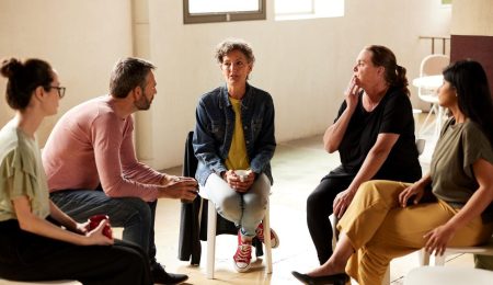 Mensen in praatgroep